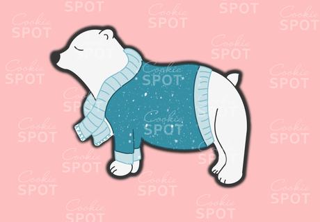 polare orso Natale biscotto taglierina 3d print model - Mito3D