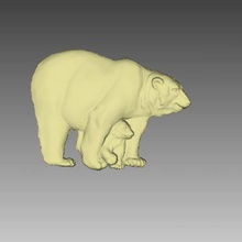 polar bear cub art 3d print model - Mito3D
