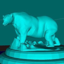 urso polar justin jogo animais selvagem estátua escultura raros do norte miniatura mamal a figura dnd em 3d print model - Mito3D