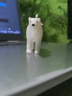polaire ours porte clés animal 3d print model - Mito3D