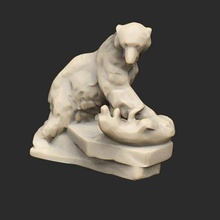 polar bear statue game animals seal hunting cthulhu call 3d print model - Mito3D