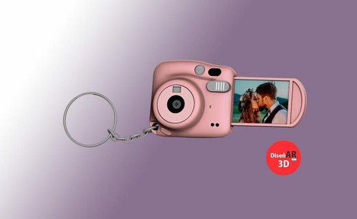 polaroid fujifilm portachiavi telecamera mini battesimo comunione conferma matrimonio nozze compleanno souvenir regalo 3d print model - Mito3D