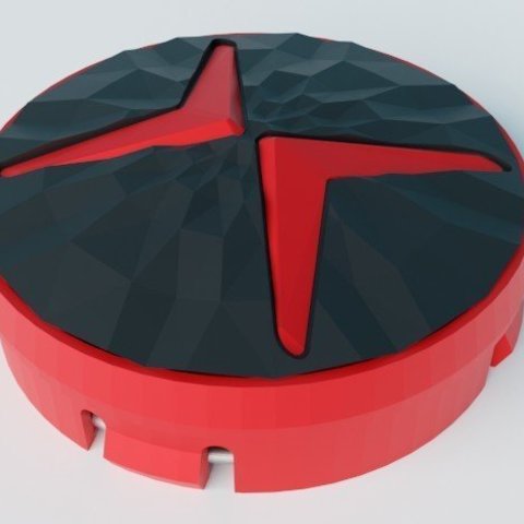 polestar replacement hub cap art signs logos 3D print model - Mito3D