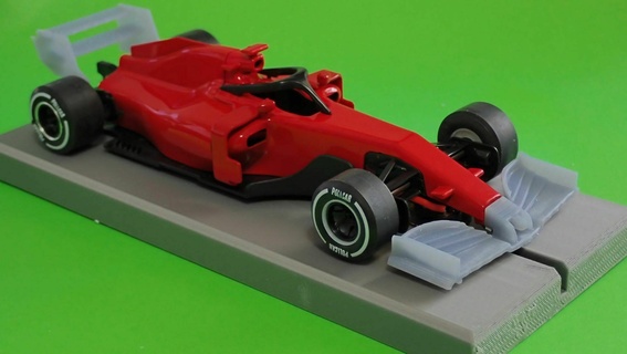 policial f1 substituição asas Ferrari estilo encaixa slot it fenda carro 32 escala raça slotit 3d print model - Mito3D