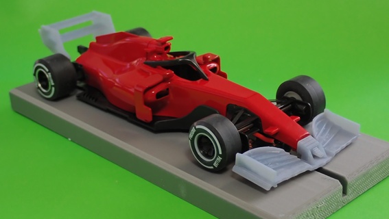 polis f1 değiştirme kanatlar kırmızı Boğa stil uyuyor slot it yuva araba 32 ölçek yarış Slotit 3d print model - Mito3D