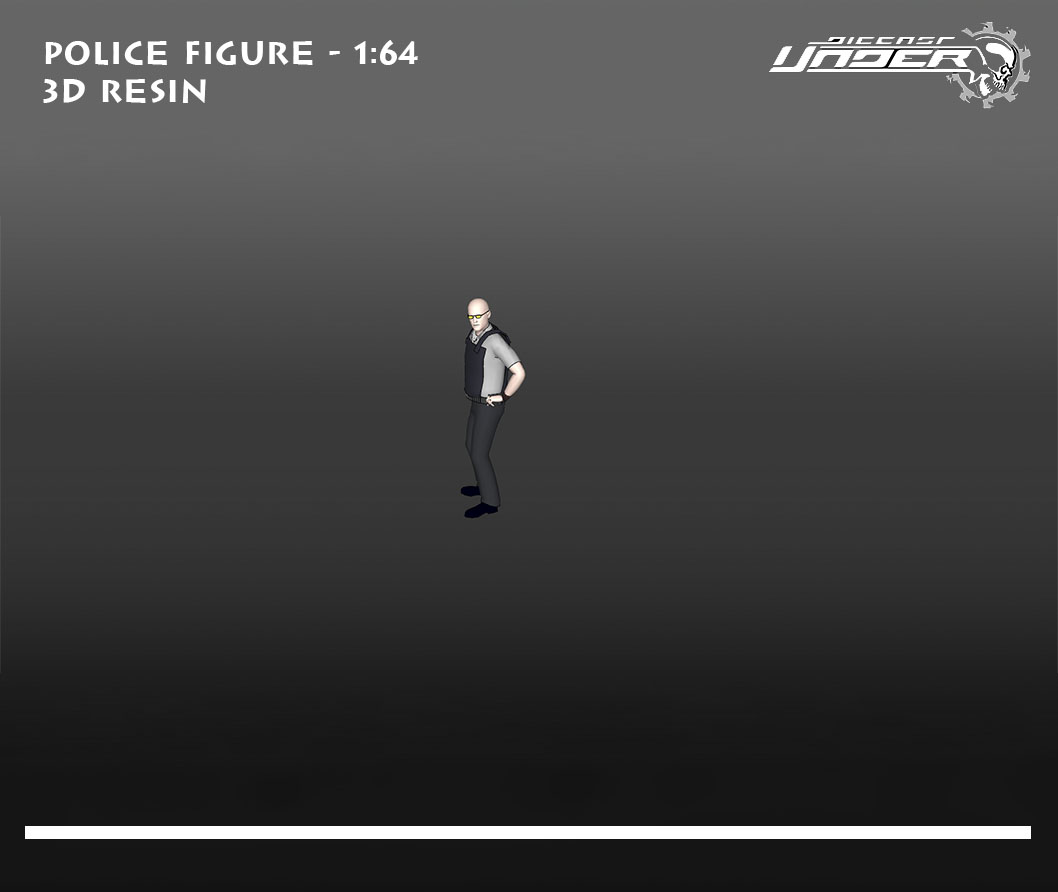 polizia scala 164 3d Stampa modello gioco uomo donna carattere corpo figura 1 64 diorama 3D print model - Mito3D