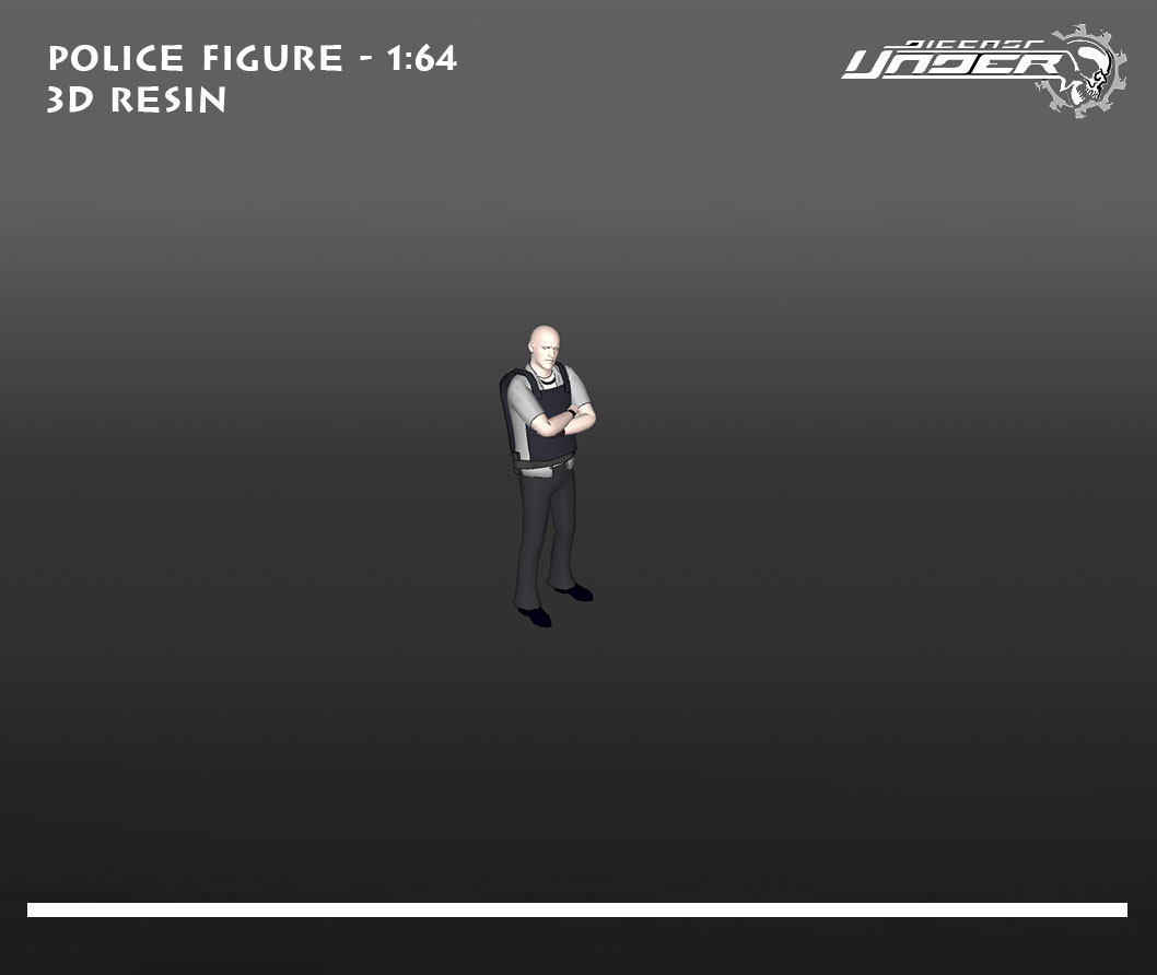 polis ölçek 164 3d Yazdır model oyun adam Kadın karakter vücut insanlar şekil 1 64 diyorama 3D print model - Mito3D