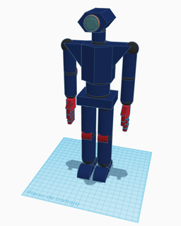 Polizei Android Roboter 3d print model - Mito3D