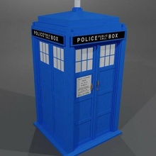 police box - tardis opening door stl doctor who 9th 10th 3d print model - Mito3D