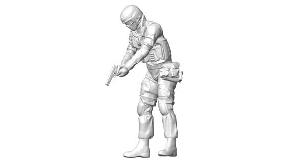 police figure sculpture miniature soldier character mannequin woman lady dancer girl angel pose vr meta metaverse ar mr 3d print model - Mito3D