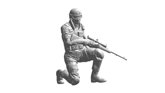 police figure sniper sculpture miniature soldier character mannequin woman lady dancer girl angel pose vr meta metaverse ar mr 3d print model - Mito3D