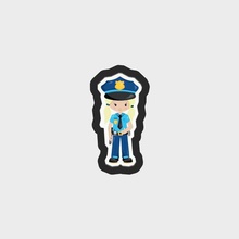 police girl cookie cutter stl file home crafts kids 3d print model - Mito3D