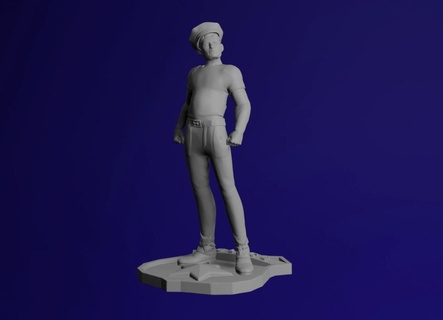 policía oficial gratis personaje Arte Oficial figurilla juguete rpg 3d print model - Mito3D