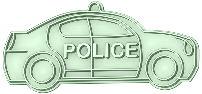 police patrol cookie cutter patrol police cookie cutter  3d print model - Mito3D