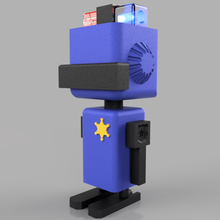 la policía robot art lindo el de scifi carácter estatua estatuilla juguete los juguetes lego diseño arte juego hombre plástico lowpoly 3d print model - Mito3D