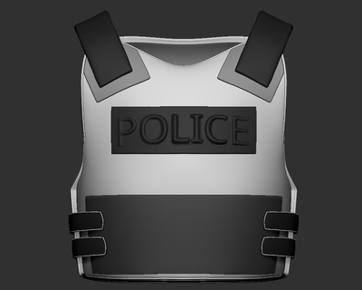 polis yelek yelek taktik koruma asker zırh askeri kurşun geçirmez takım elbise polis polis 3d print model - Mito3D