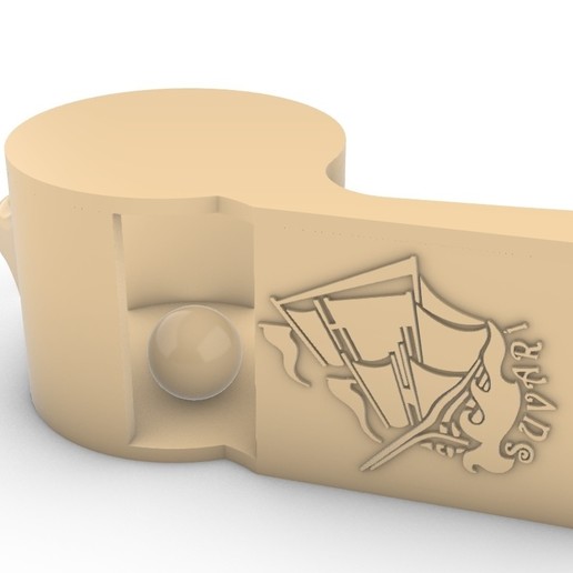 police whistle 3D print model - Mito3D