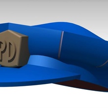 police game cap toy 3d print model - Mito3D