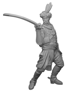 polish noble 3 xvii thirty years' war polish-lithuanian commonwealth sabre musketeers cossacks 3d print model - Mito3D
