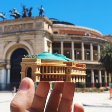 politeama Garibaldi Theater Palermo Miniwelt Sizilien Italien Architektur 3d print model - Mito3D