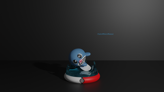 poliwag Pokémon 3d impression modèle poliwhirl politisé courroux grenouille bats l'eau têtard hypnose monstre pokedex pokeball cendre Pikachu Évoli 3d print model - Mito3D