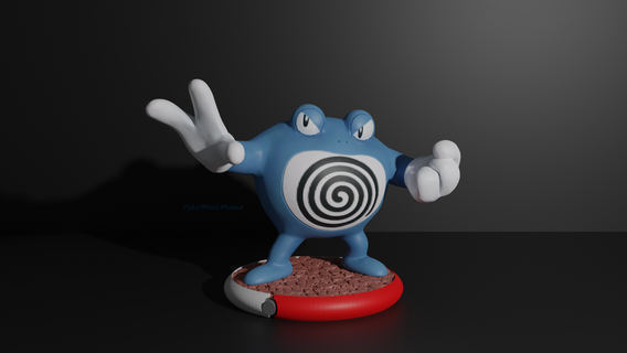 poliwrath pokemon 3d print model poliwag poliwhirl politoed frog fight water tadpole hypnosis monster pokedex pokeball 3d print model - Mito3D