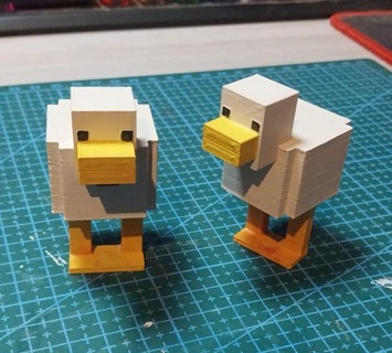 pollo Minecraft peccato soportes supporti vari cerdo maiale steve Giochi decoracion mio mestiere azienda agricola animale 3d print model - Mito3D