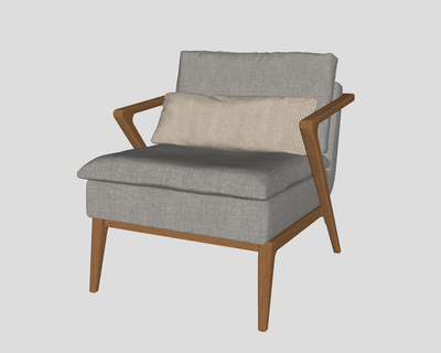 Poltrona 4 sandalye modern koltuk mobilya mimari tasarım dekorasyon 3d print model - Mito3D