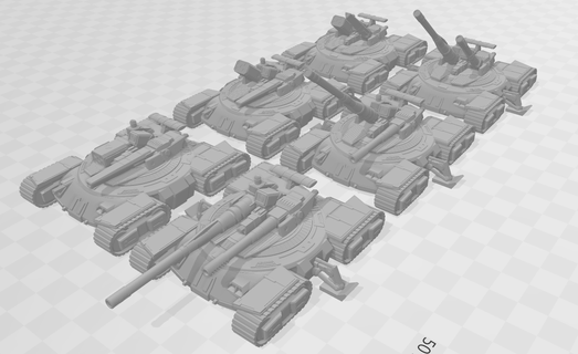 Pollux schwer Panzer Battletech Miniatur 3d print model - Mito3D