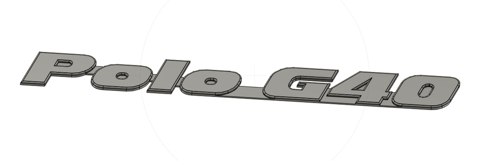 polo g40 insignia trasera artilugio 3d print model - Mito3D