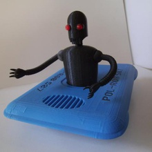 pol-rob policía robot juego los cómics figura de la máquina estatua juguete 3d print model - Mito3D