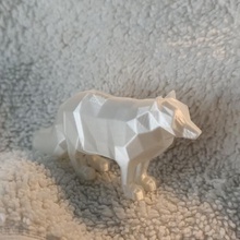 poly arctic fox snow winter cold white omnivore animal polar creature low cute 3d print model - Mito3D