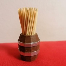 poly barrel toothpicks decoration kitchen practical fun covid corona freetime ender statue holder 3d print model - Mito3D