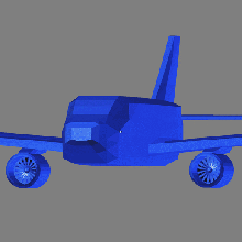 poly boeing 767 Flugzeug niedrig 3d print model - Mito3D