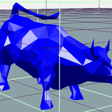 poly bull architecture modern art sculpture architeture polly decoration 3d print model - Mito3D