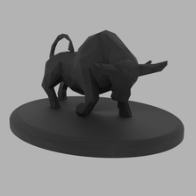 poly bull animal toy low 3d print model - Mito3D
