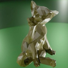 poly cat low wat animal 3d print model - Mito3D