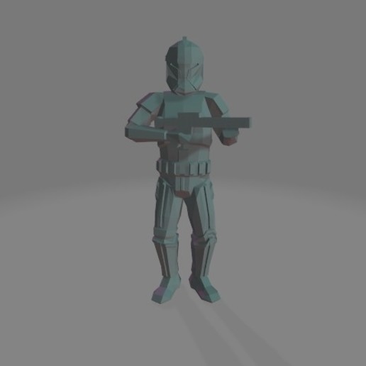 poly clone star wars soldier 3D print model - Mito3D