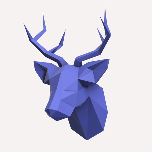 poly deer head 3D print model - Mito3D