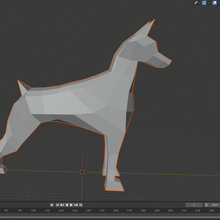 poli cão decoração arte fofa animal caixa Kawaii 3d print model - Mito3D