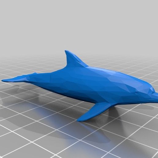 poly dauphin animal 3D print model - Mito3D