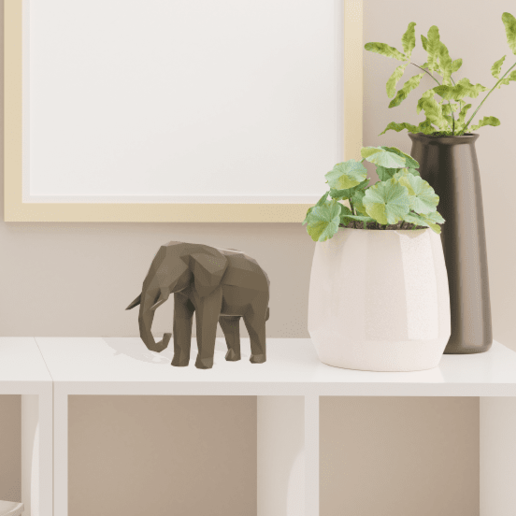 poli fil düşük oyuncak hayvan heykel dekor 3D print model - Mito3D