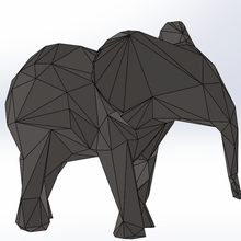 poli elefante arte lowpoly animale natura selvaggio 3d print model - Mito3D