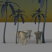 poly l'éléphant impression meteler 3d fil stl faible lowpoly elephant3d 3d print model - Mito3D