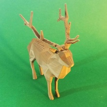 poly elk deer antler horn forest rainforest wapiti herbivore animal creature low fu 3d print model - Mito3D