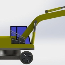 poly excavator low game ekskavatör fbx stl sldprt sldasm 3d print model - Mito3D