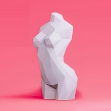 poly weiblich Körper Torso Frau toren 3d print model - Mito3D