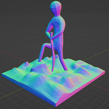 poly figures art lowpoly 3d print model - Mito3D