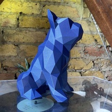 poly french bulldog planter sitting 3d print model - Mito3D