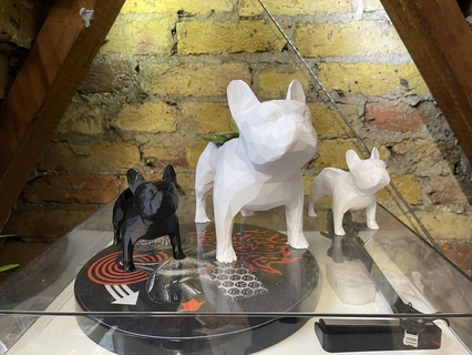 poli francese bulldog fioriera in piedi frenchie pentola gioielleria pot pourri 3d print model - Mito3D
